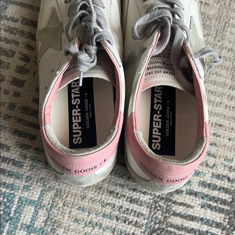 Golden Goose Super-Star Sneakers White Pink EU 39 Made in Italy - Picture 5 of 6
